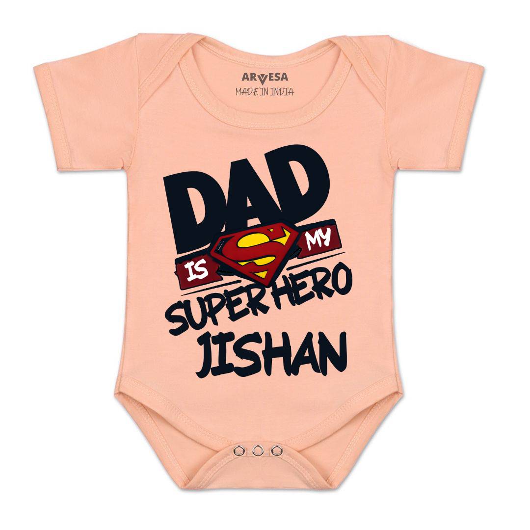 Arvesa Dad Is My Superhero Baby Boy & Girl Dress