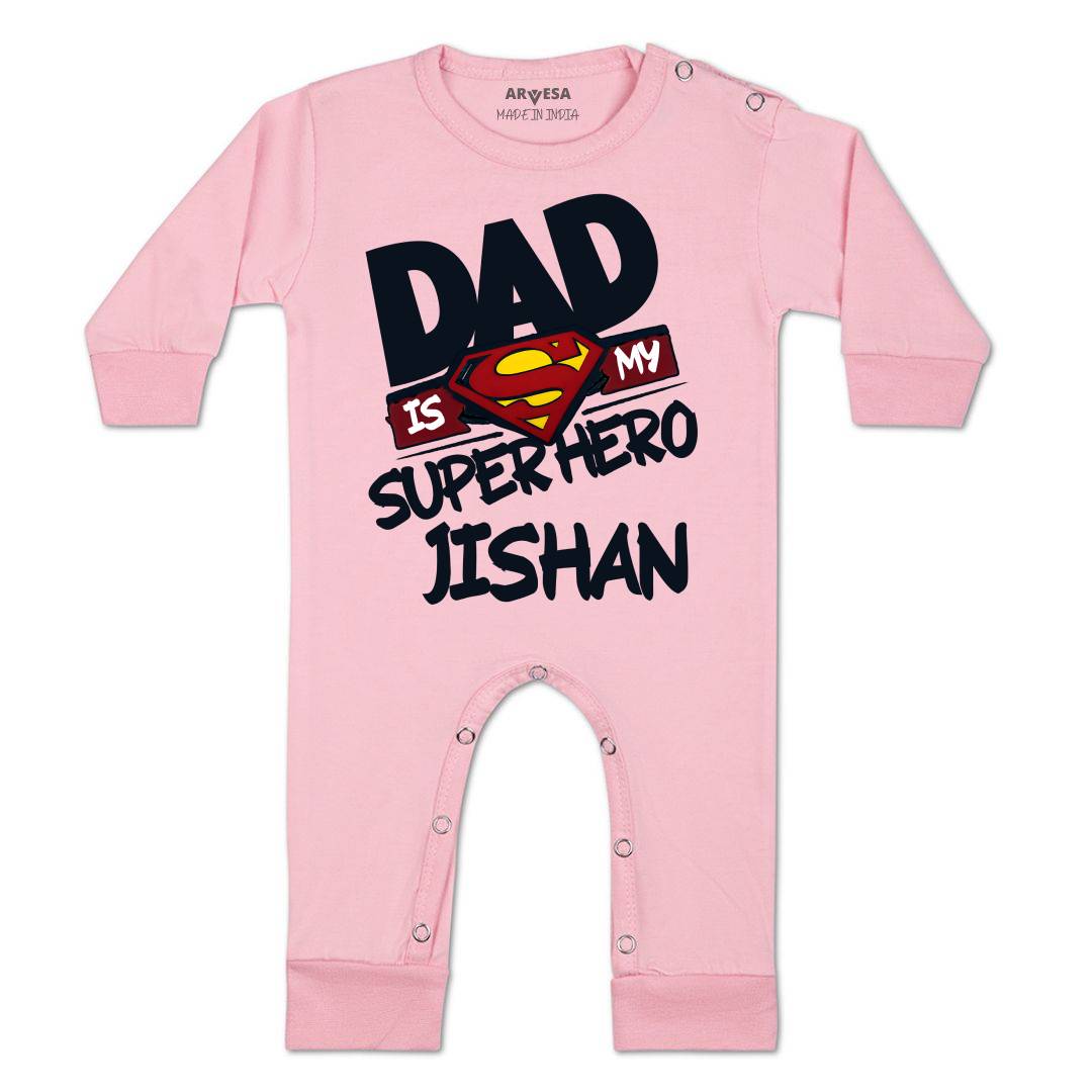 Arvesa Dad Is My Superhero Baby Boy & Girl Dress