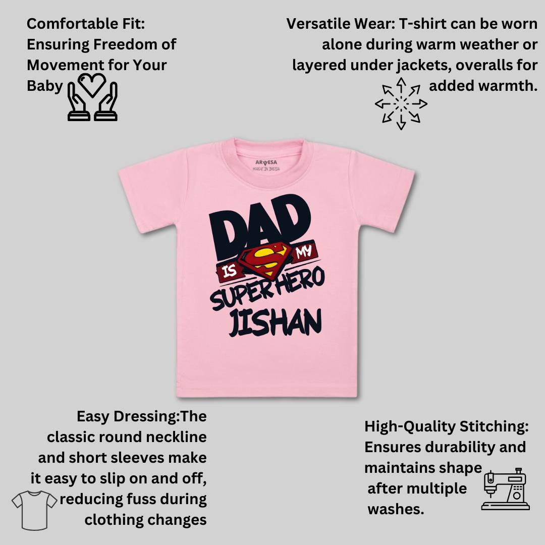 Arvesa Dad Is My Superhero Baby Boy & Girl Dress