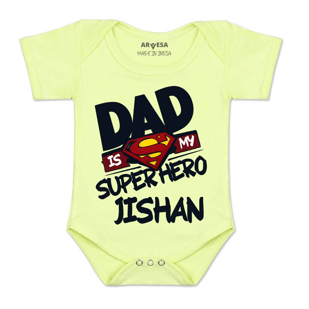 Arvesa Dad Is My Superhero Baby Boy & Girl Dress