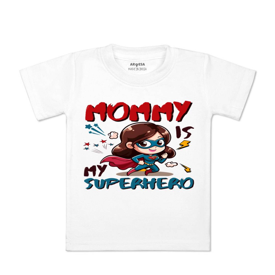 Arvesa Mommy Is My Superhero Design-1505 White 0-3 Months Jumpsuit for Baby Boy & Girl dress .
