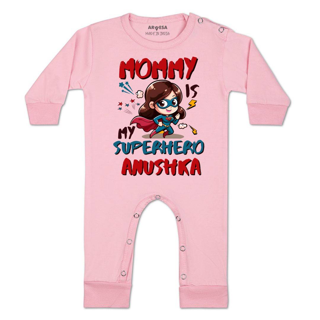 Arvesa Mommy Is My Superhero Baby Boy & Girl Dress
