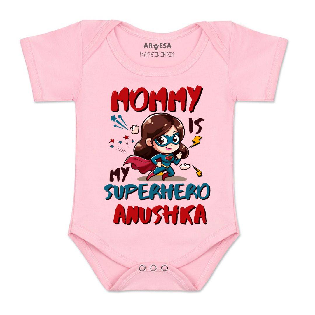 Arvesa Mommy Is My Superhero Baby Boy & Girl Dress