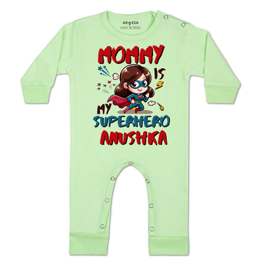 Arvesa Mommy Is My Superhero Baby Boy & Girl Dress