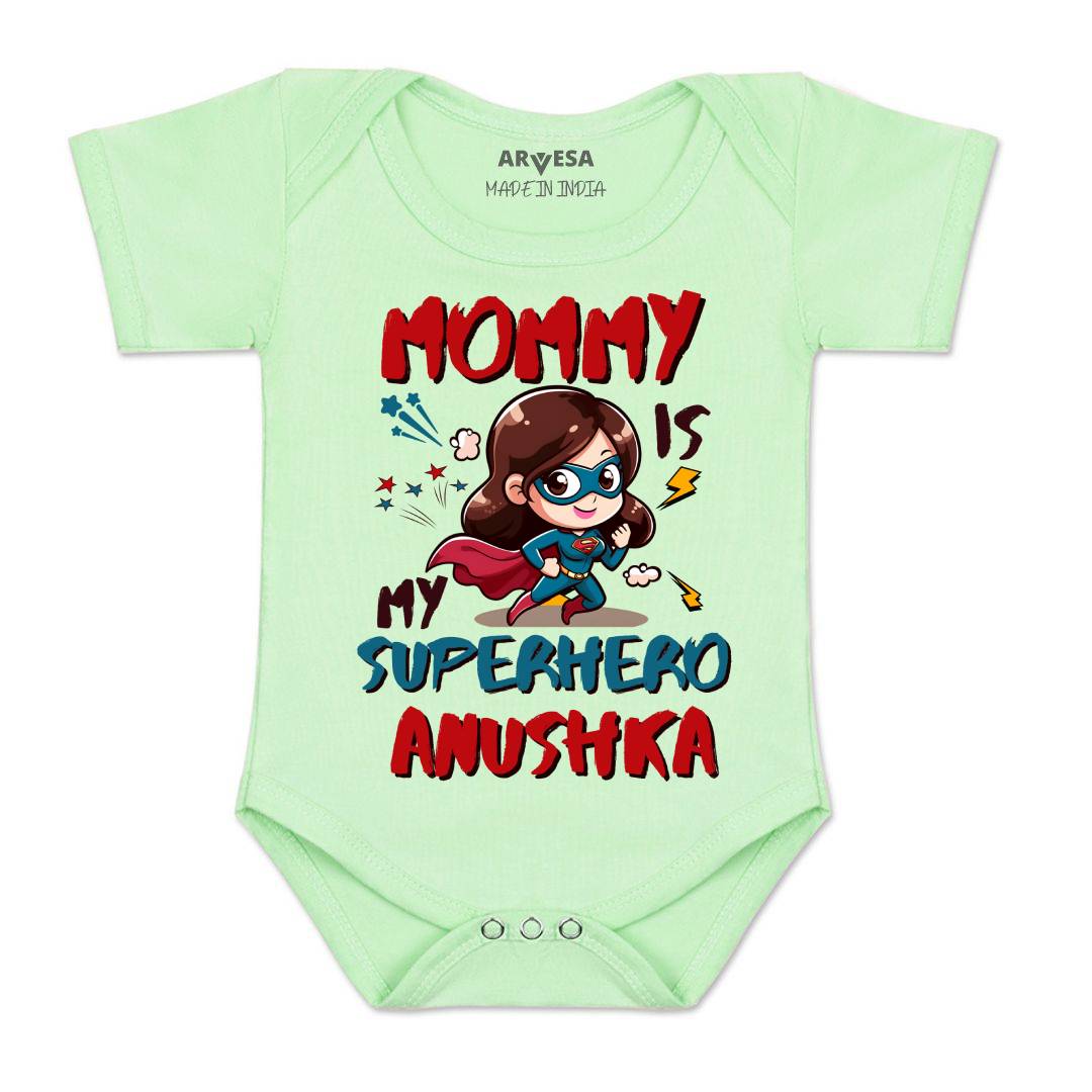 Arvesa Mommy Is My Superhero Baby Boy & Girl Dress