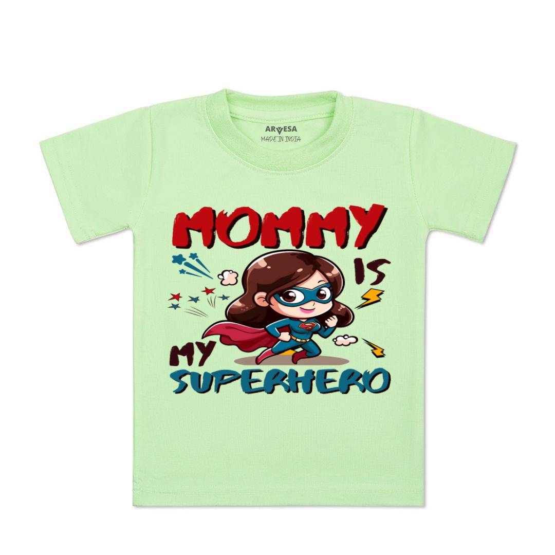 Arvesa Mommy Is My Superhero Design-1505 White 0-3 Months Jumpsuit for Baby Boy & Girl dress .
