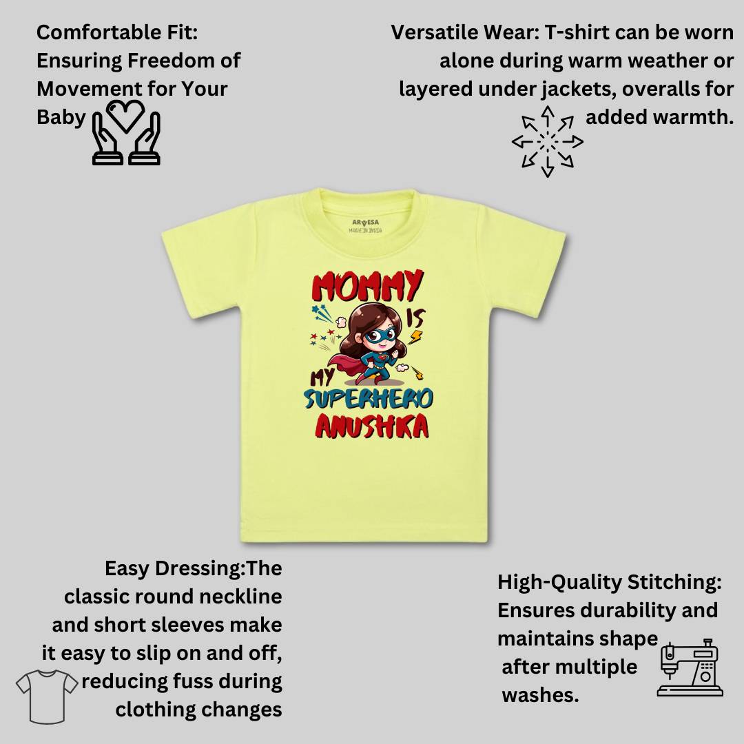Arvesa Mommy Is My Superhero Baby Boy & Girl Dress