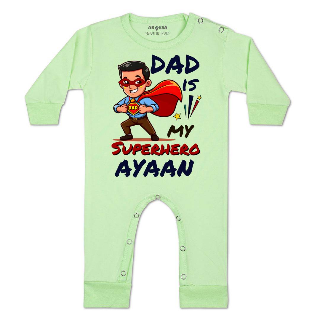 Arvesa Dad Is My Superhero Baby Boy & Girl Dress