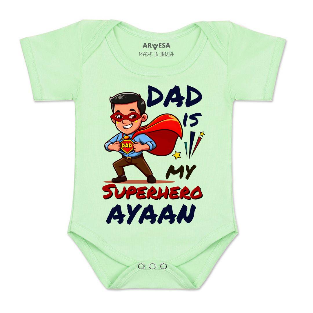 Arvesa Dad Is My Superhero Baby Boy & Girl Dress