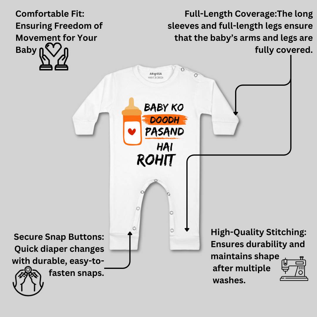 Arvesa Baby Ko Doodh Pasand Hai Baby Boy & Girl Dress