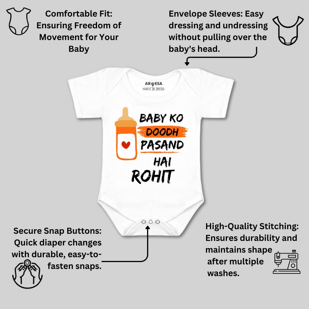 Arvesa Baby Ko Doodh Pasand Hai Baby Boy & Girl Dress