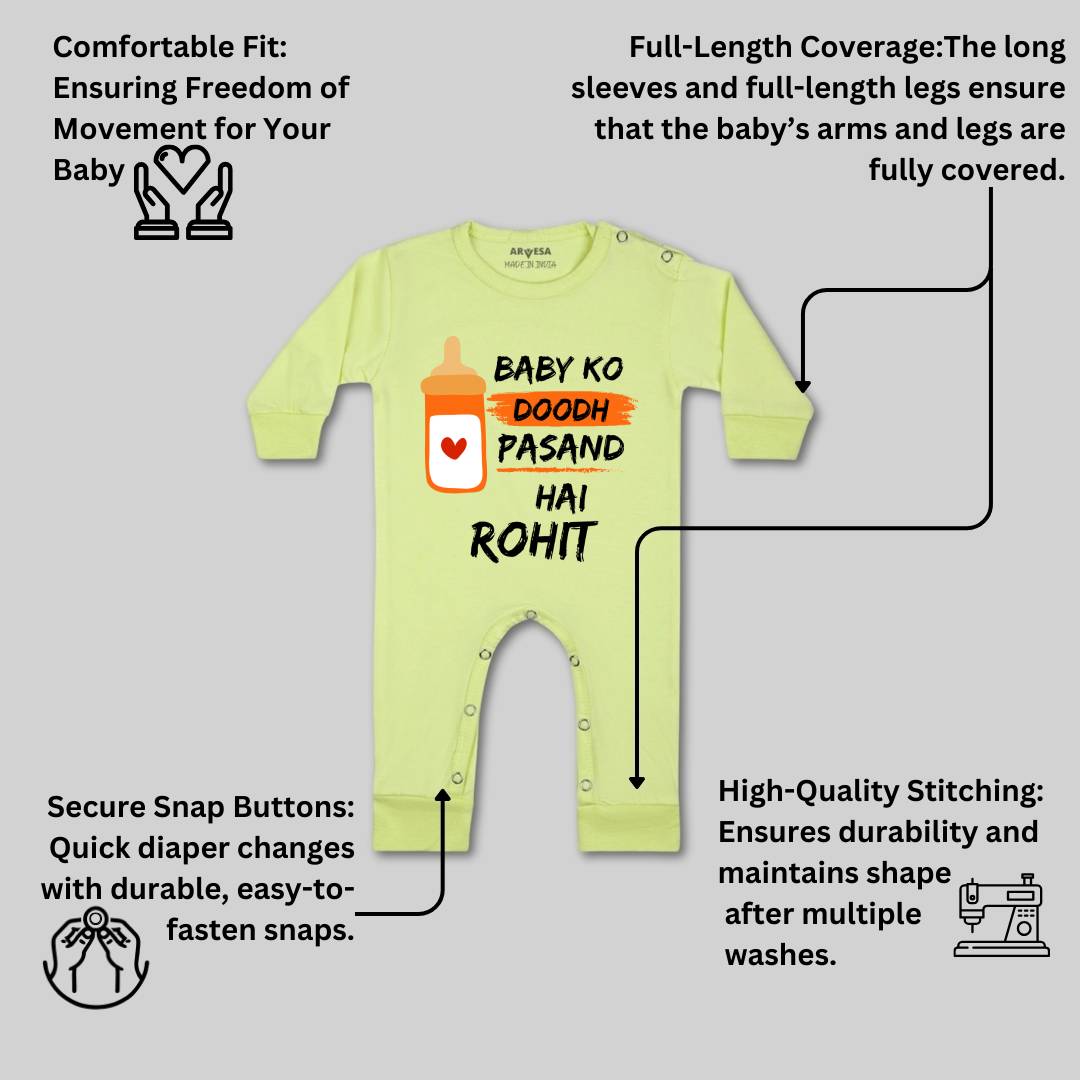 Arvesa Baby Ko Doodh Pasand Hai Baby Boy & Girl Dress