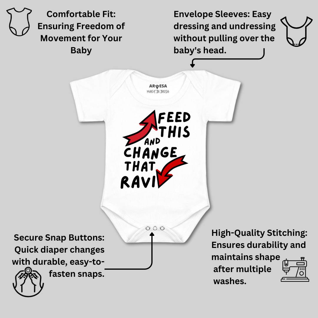 Arvesa Feed This & Change This Baby Boy & Girl Dress