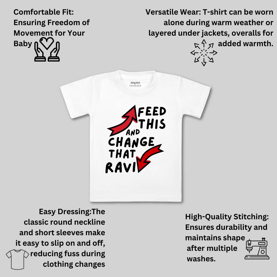 Arvesa Feed This & Change This Baby Boy & Girl Dress