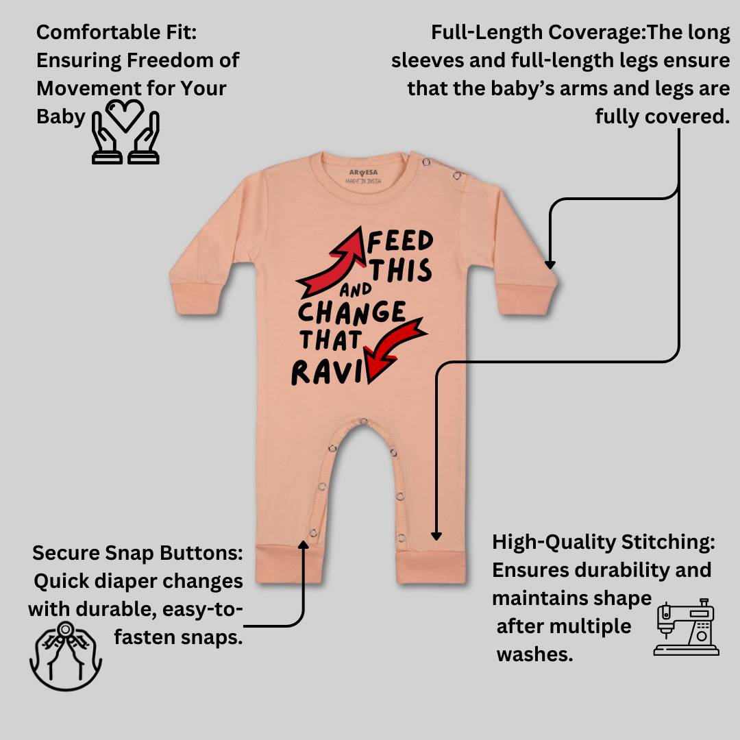 Arvesa Feed This & Change This Baby Boy & Girl Dress