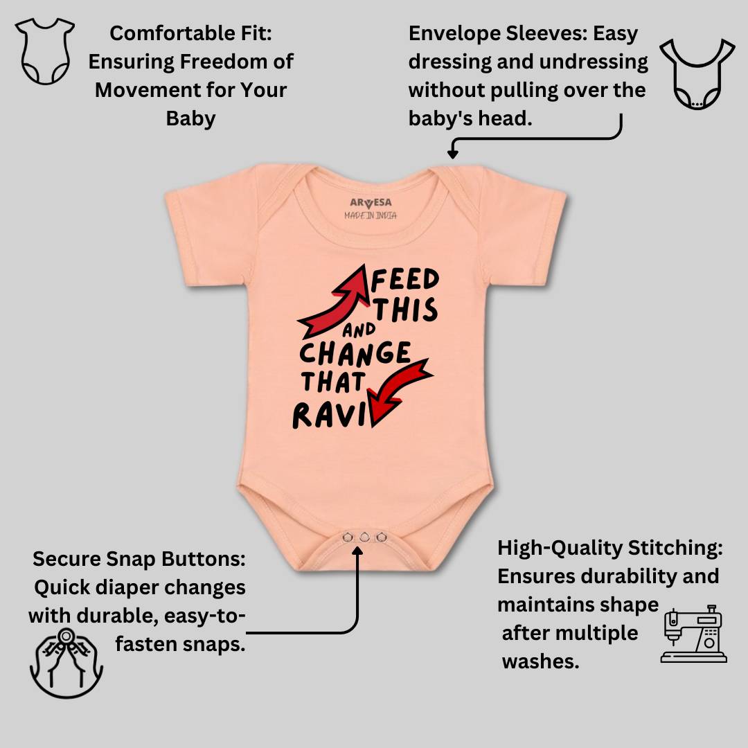 Arvesa Feed This & Change This Baby Boy & Girl Dress