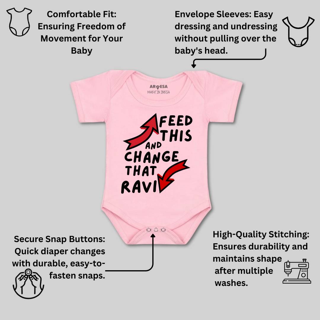 Arvesa Feed This & Change This Baby Boy & Girl Dress