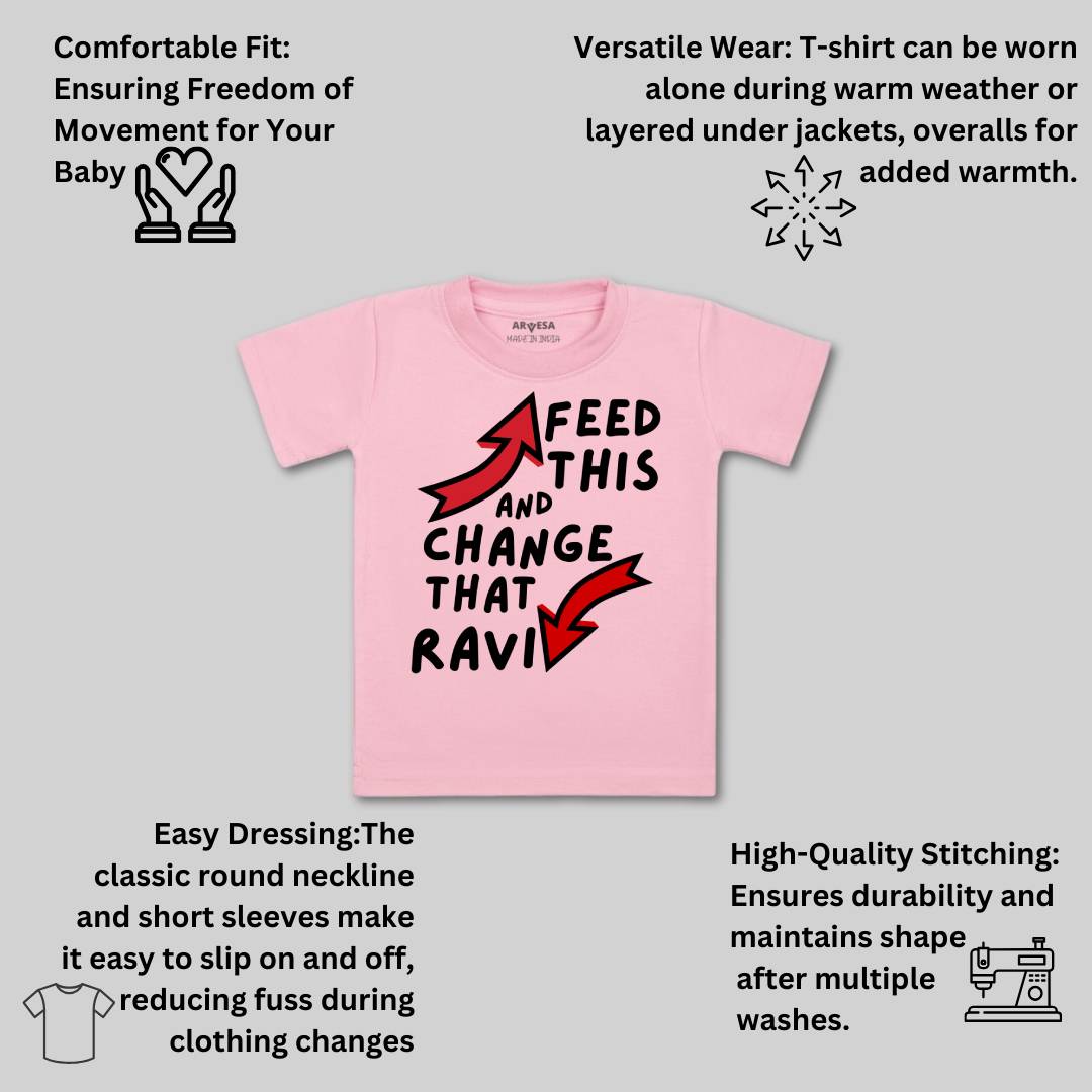 Arvesa Feed This & Change This Baby Boy & Girl Dress
