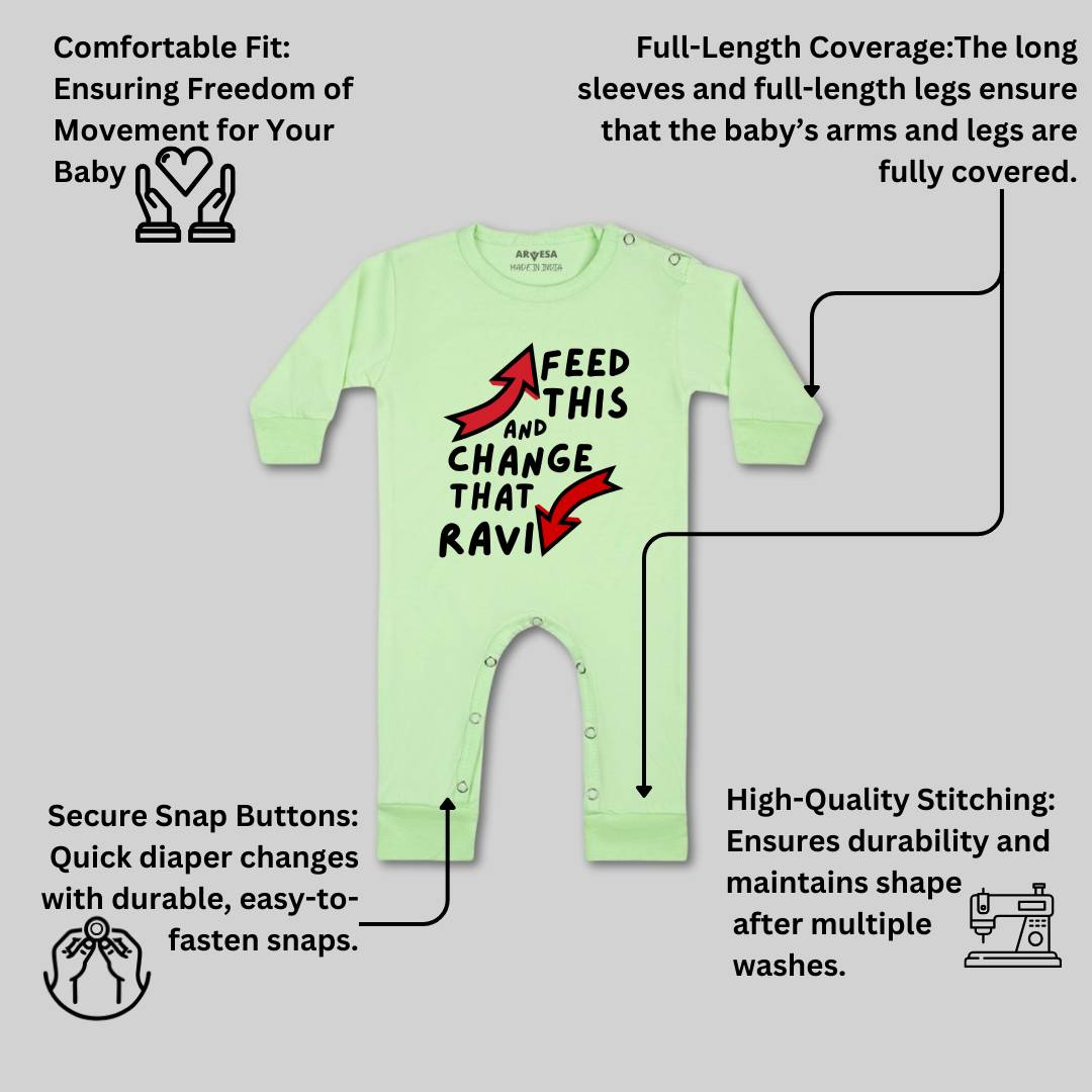 Arvesa Feed This & Change This Baby Boy & Girl Dress
