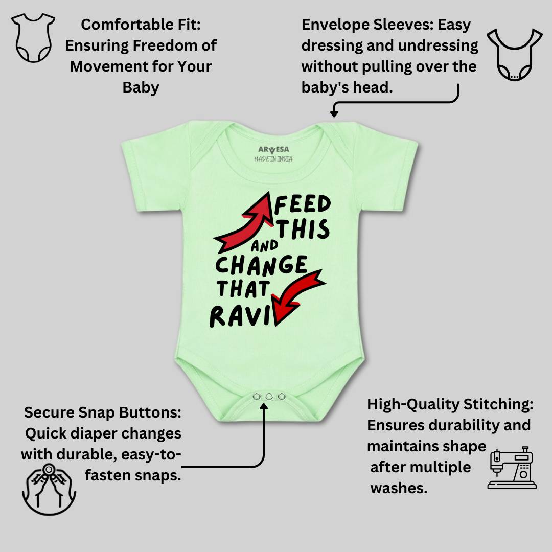 Arvesa Feed This & Change This Baby Boy & Girl Dress