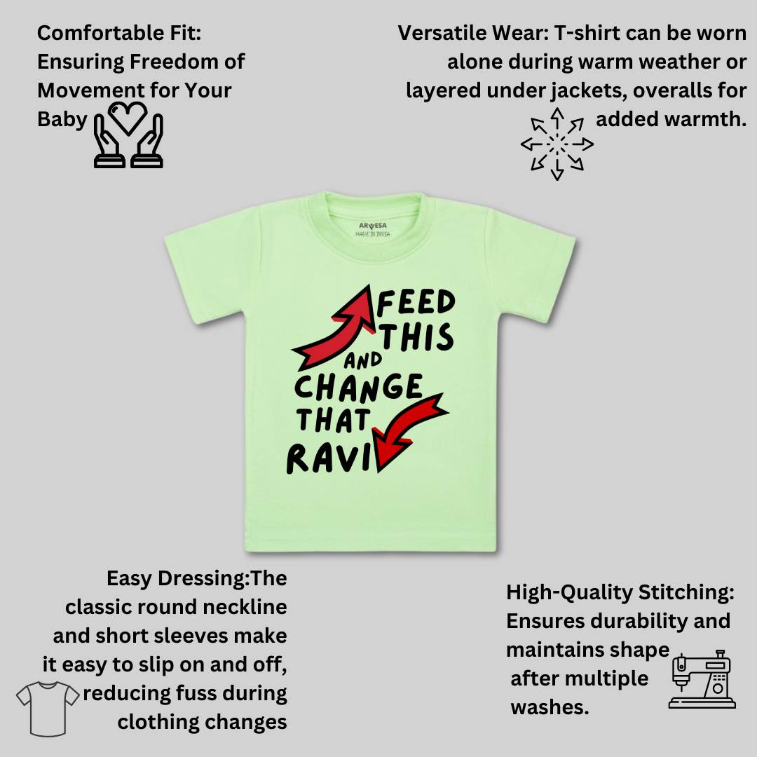 Arvesa Feed This & Change This Baby Boy & Girl Dress