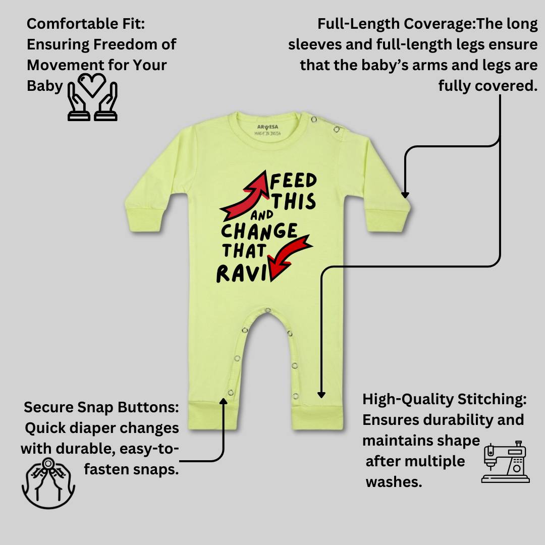 Arvesa Feed This & Change This Baby Boy & Girl Dress