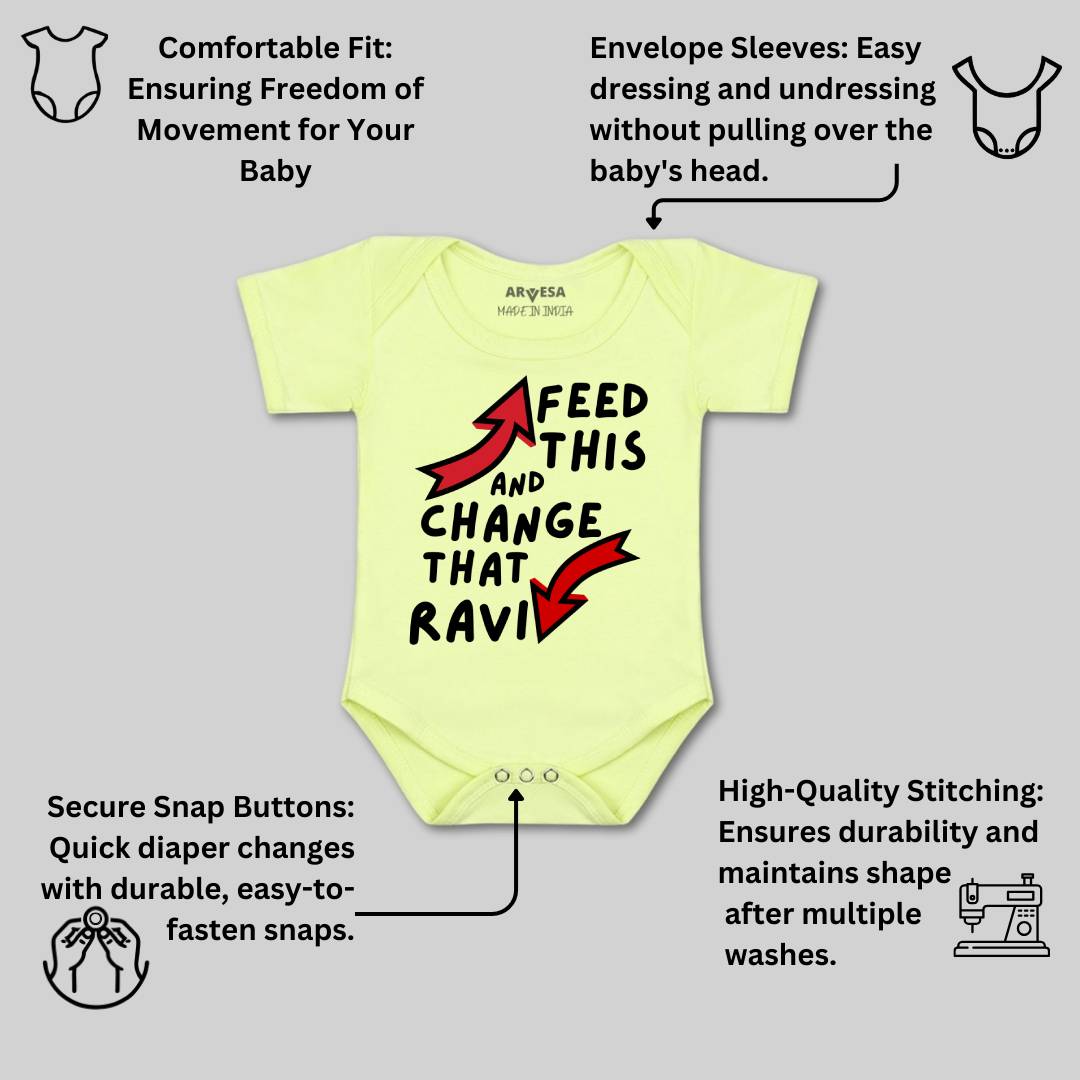 Arvesa Feed This & Change This Baby Boy & Girl Dress
