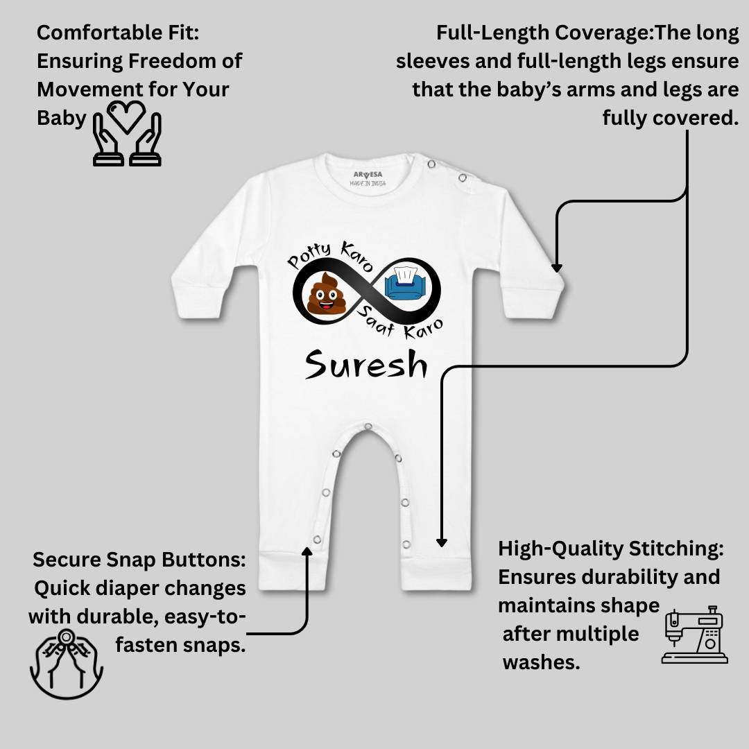 Arvesa Potty Karo Saaf Karo Baby Boy & Girl Dress