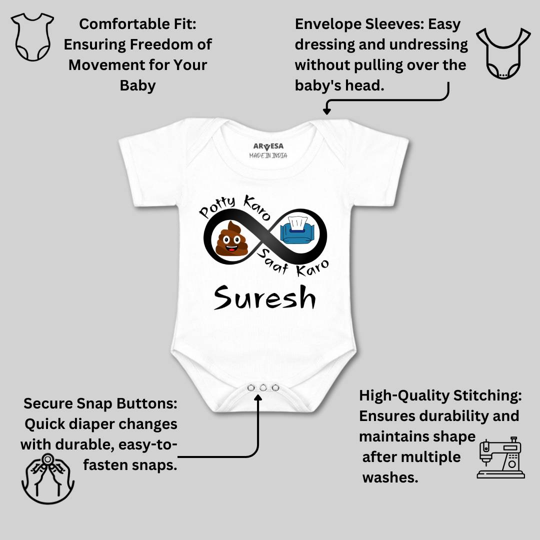 Arvesa Potty Karo Saaf Karo Baby Boy & Girl Dress