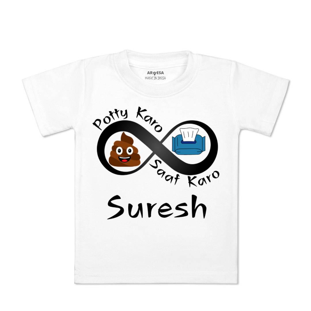 Arvesa Potty Karo Saaf Karo Baby Boy & Girl Dress