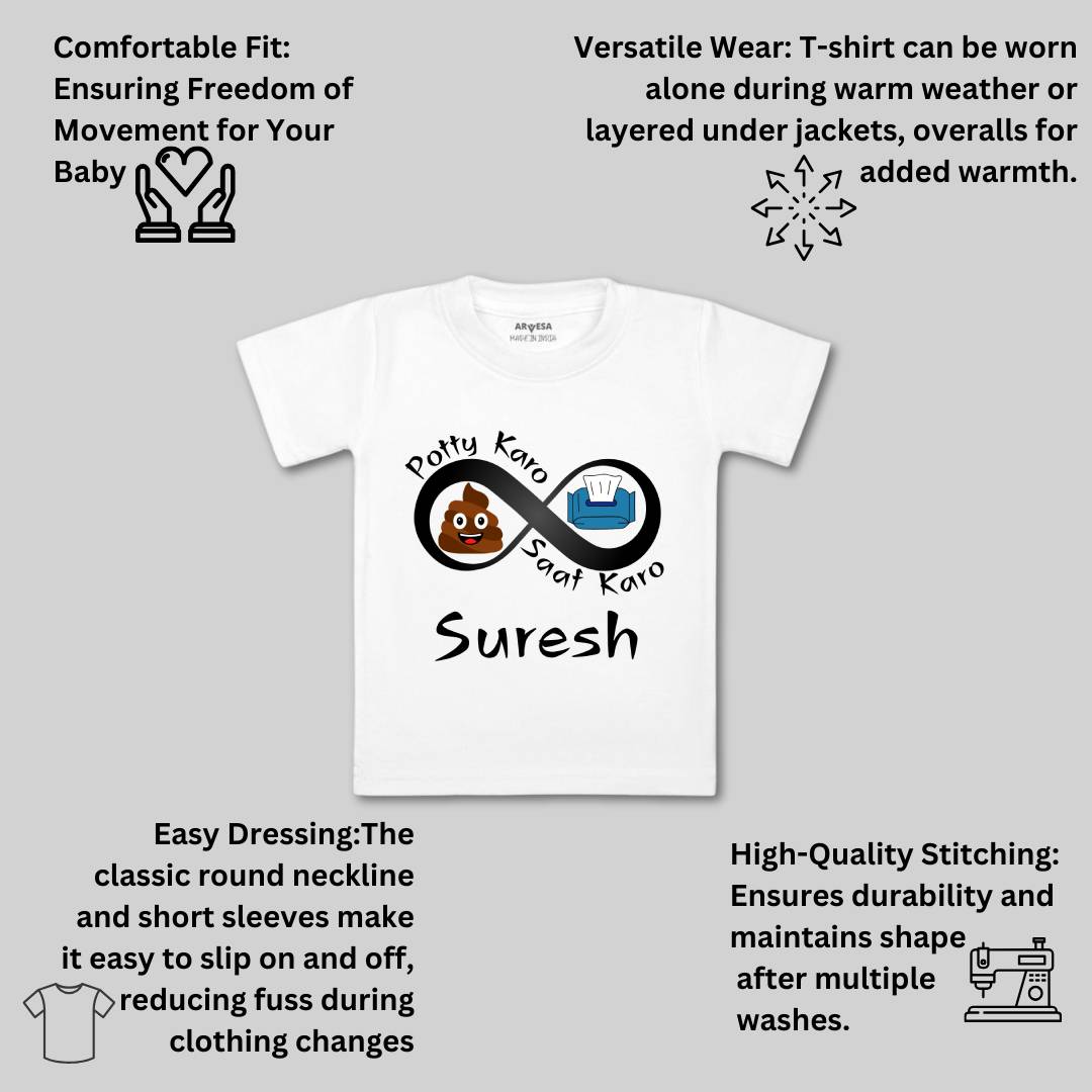 Arvesa Potty Karo Saaf Karo Baby Boy & Girl Dress