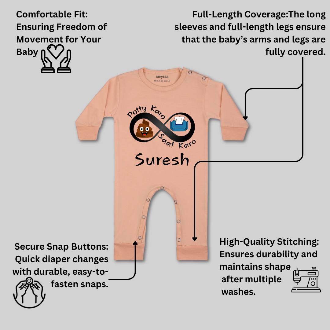 Arvesa Potty Karo Saaf Karo Baby Boy & Girl Dress