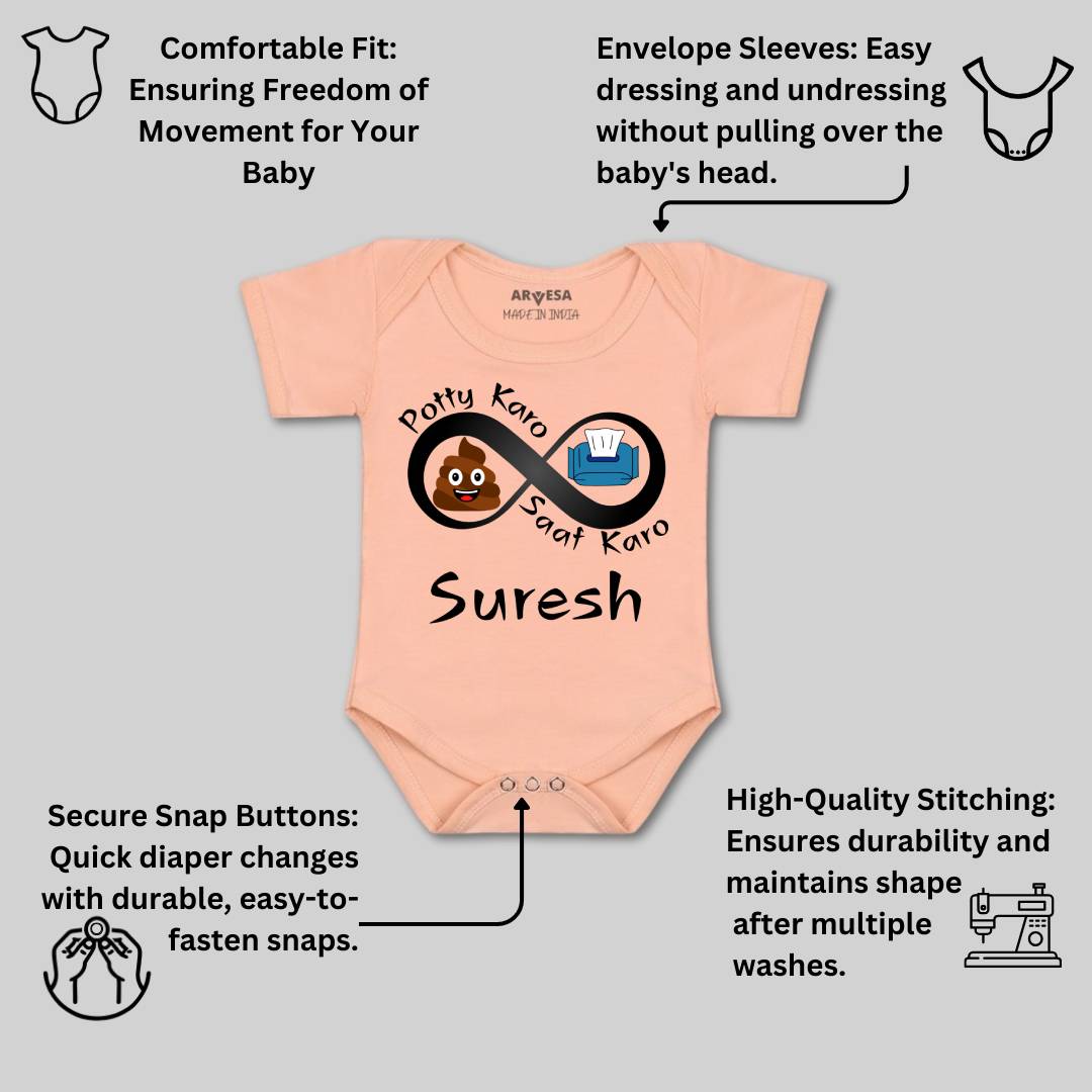 Arvesa Potty Karo Saaf Karo Baby Boy & Girl Dress