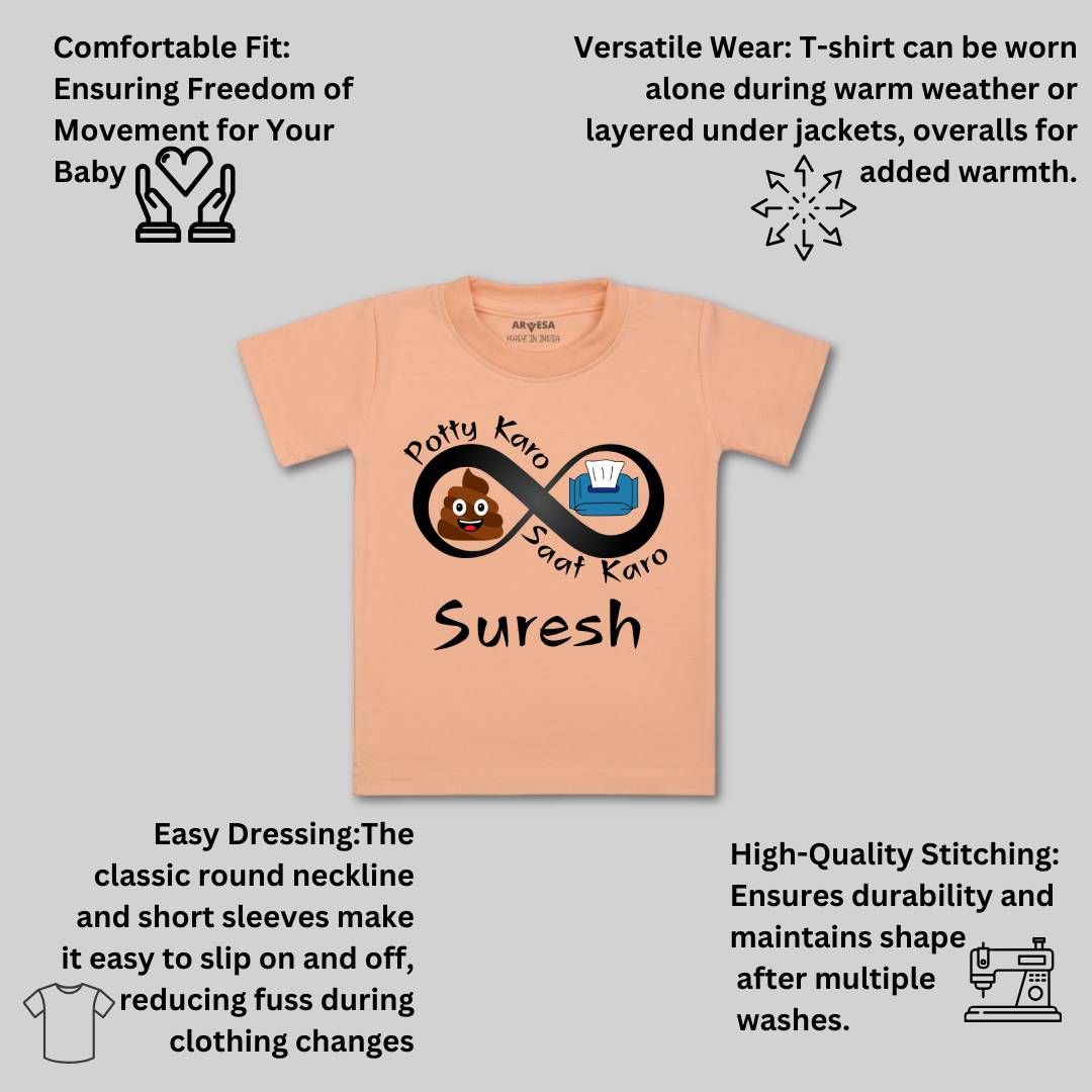 Arvesa Potty Karo Saaf Karo Baby Boy & Girl Dress