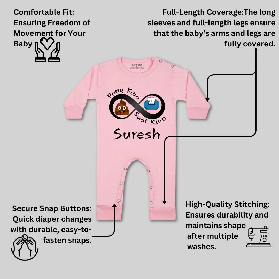Arvesa Potty Karo Saaf Karo Baby Boy & Girl Dress