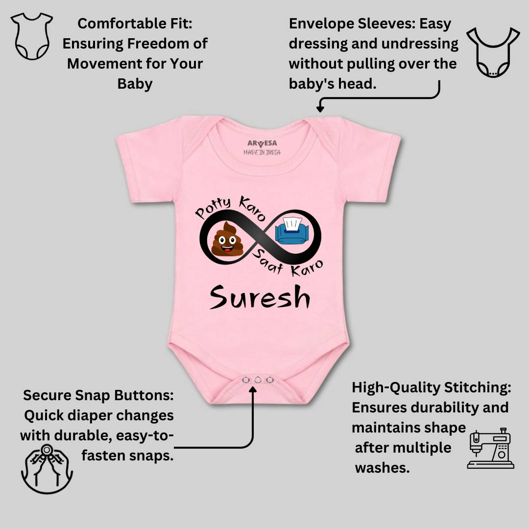 Arvesa Potty Karo Saaf Karo Baby Boy & Girl Dress