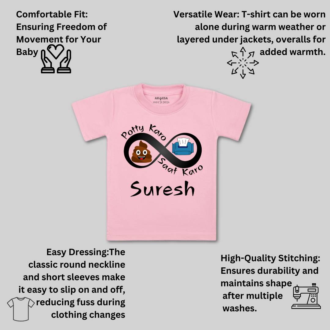 Arvesa Potty Karo Saaf Karo Baby Boy & Girl Dress