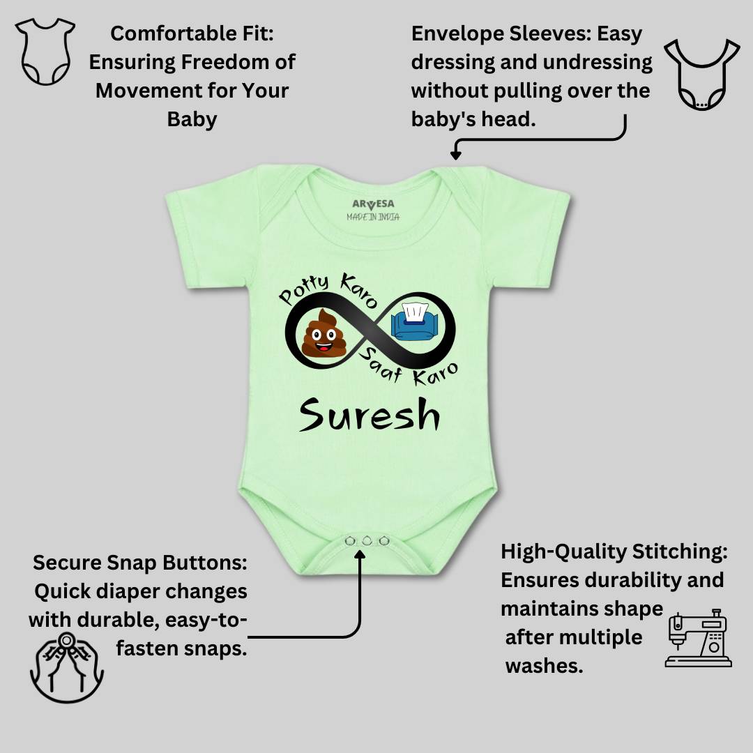 Arvesa Potty Karo Saaf Karo Baby Boy & Girl Dress