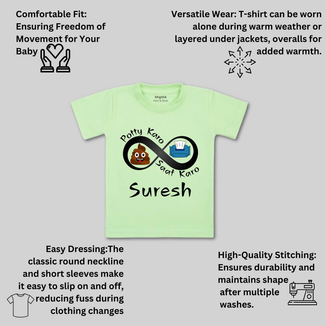 Arvesa Potty Karo Saaf Karo Baby Boy & Girl Dress