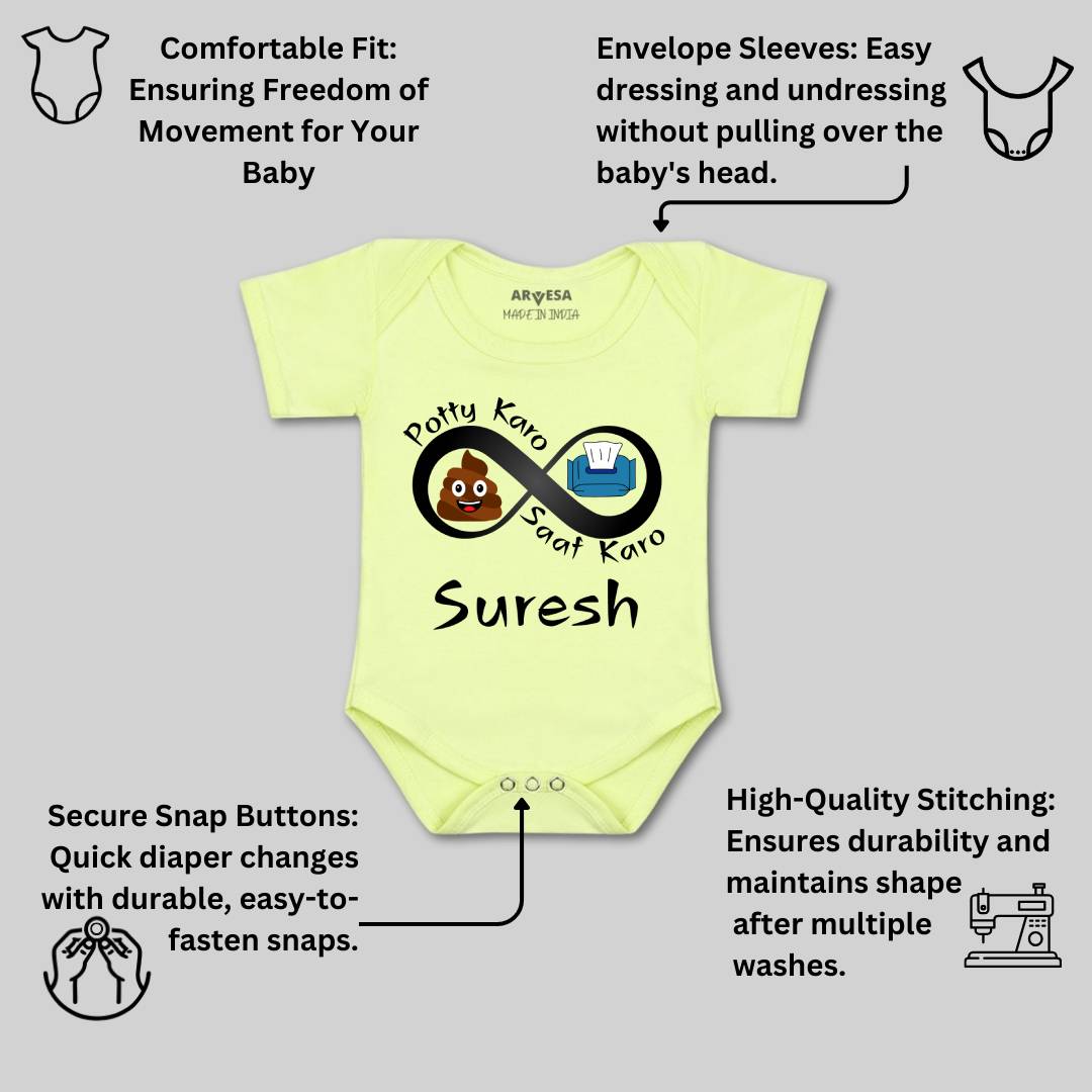 Arvesa Potty Karo Saaf Karo Baby Boy & Girl Dress
