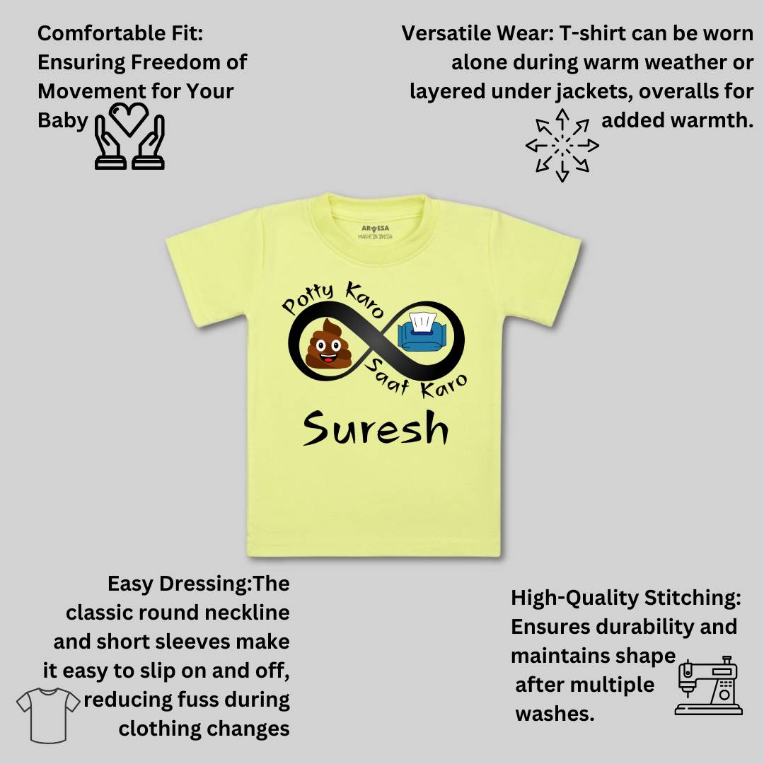 Arvesa Potty Karo Saaf Karo Baby Boy & Girl Dress