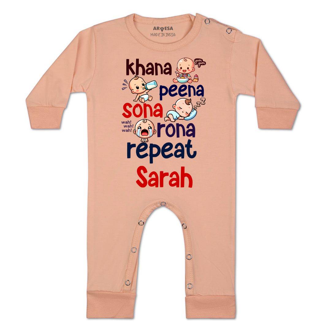 Arvesa Khana Peena Sona Repeat Baby Boy & Girl Dress