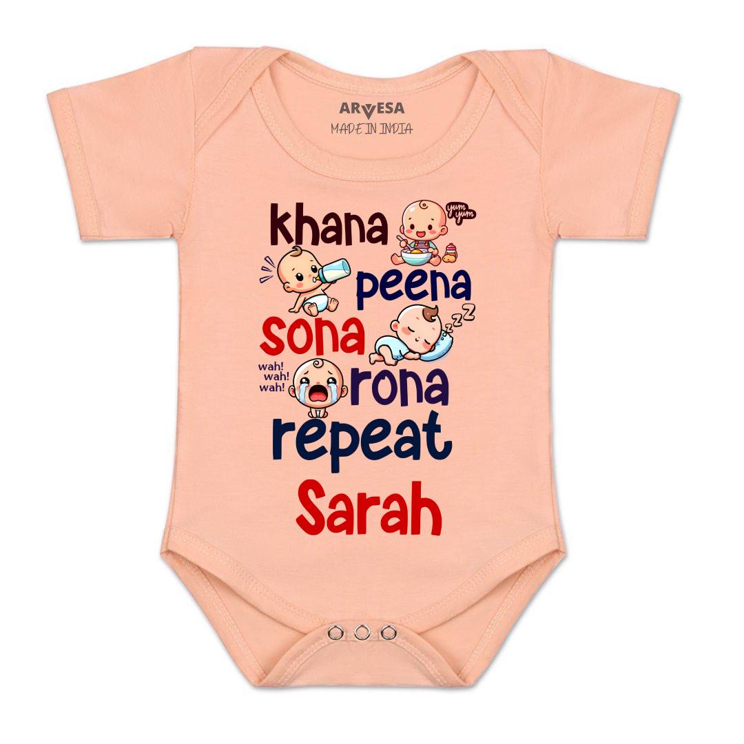 Arvesa Khana Peena Sona Repeat Baby Boy & Girl Dress