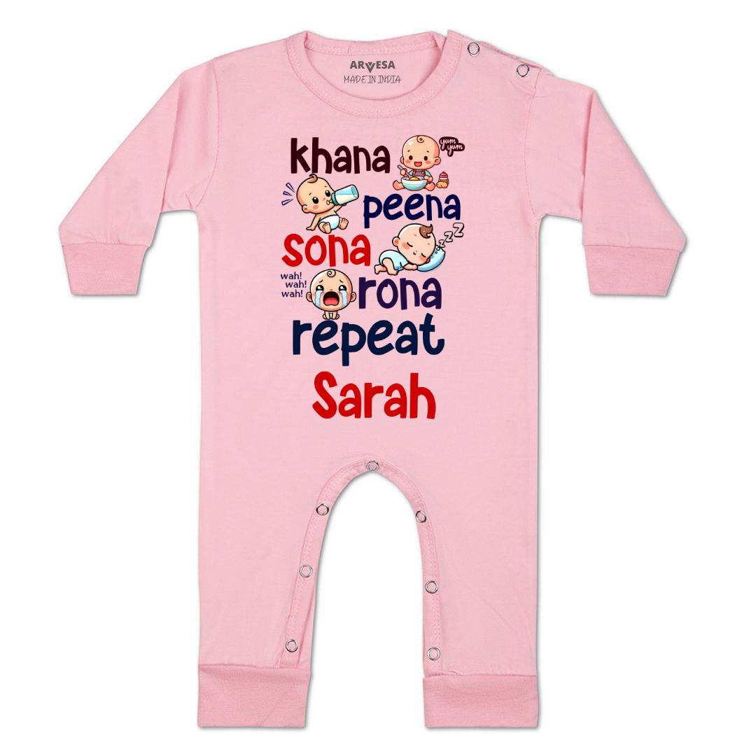 Arvesa Khana Peena Sona Repeat Baby Boy & Girl Dress