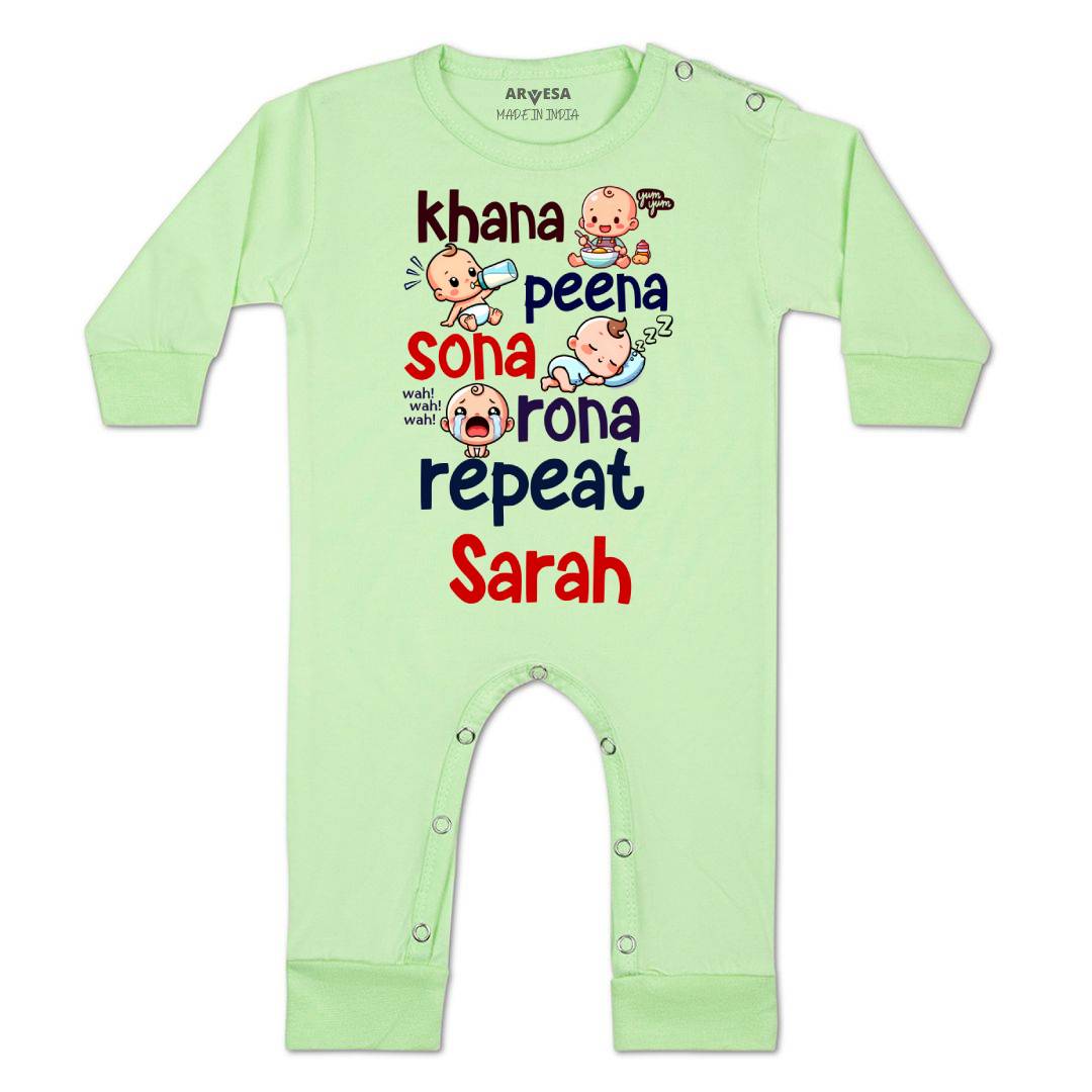 Arvesa Khana Peena Sona Repeat Baby Boy & Girl Dress