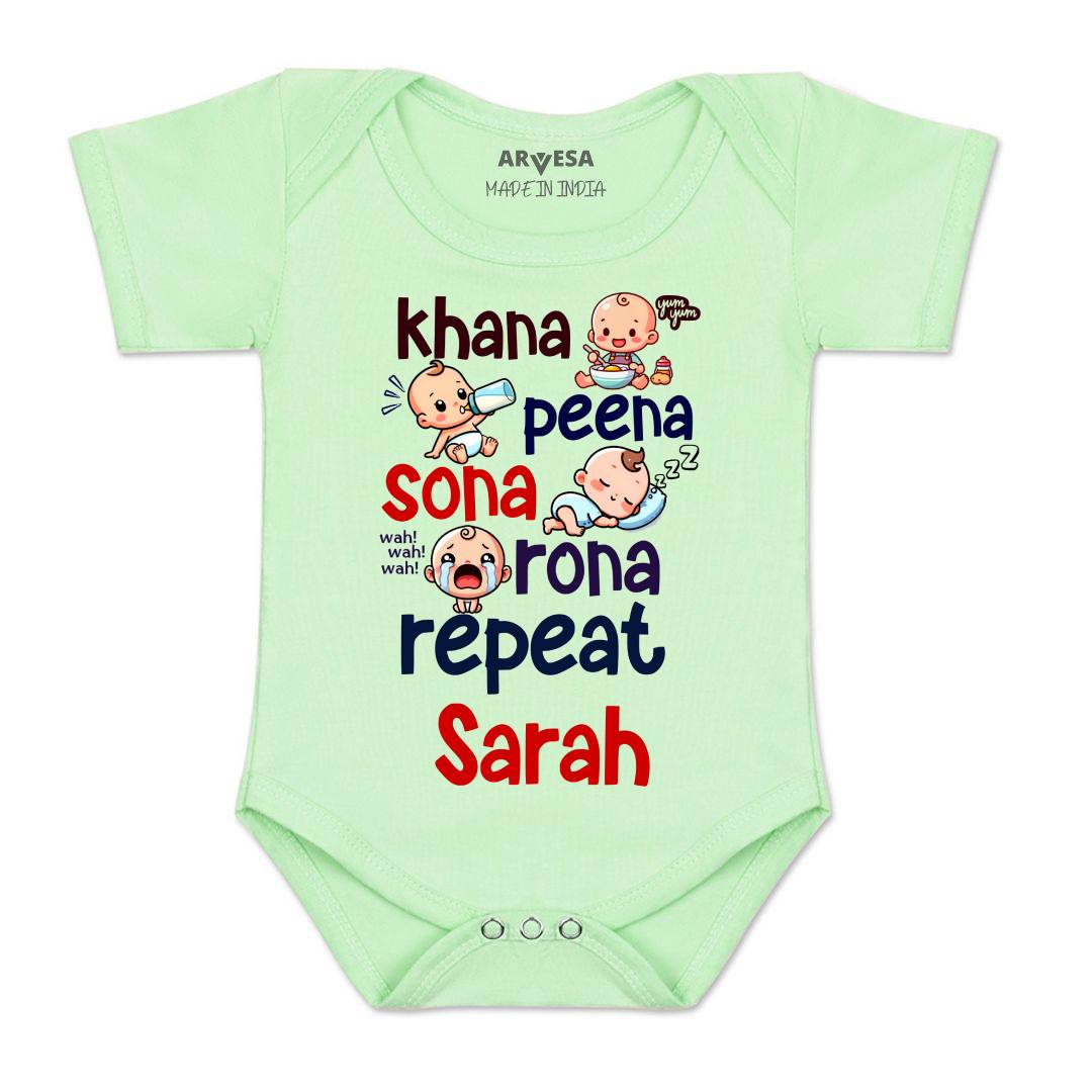 Arvesa Khana Peena Sona Repeat Baby Boy & Girl Dress