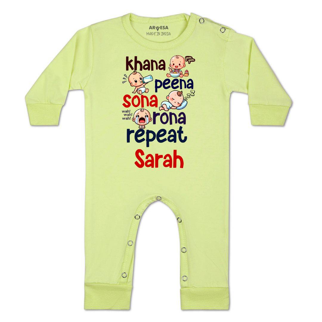 Arvesa Khana Peena Sona Repeat Baby Boy & Girl Dress