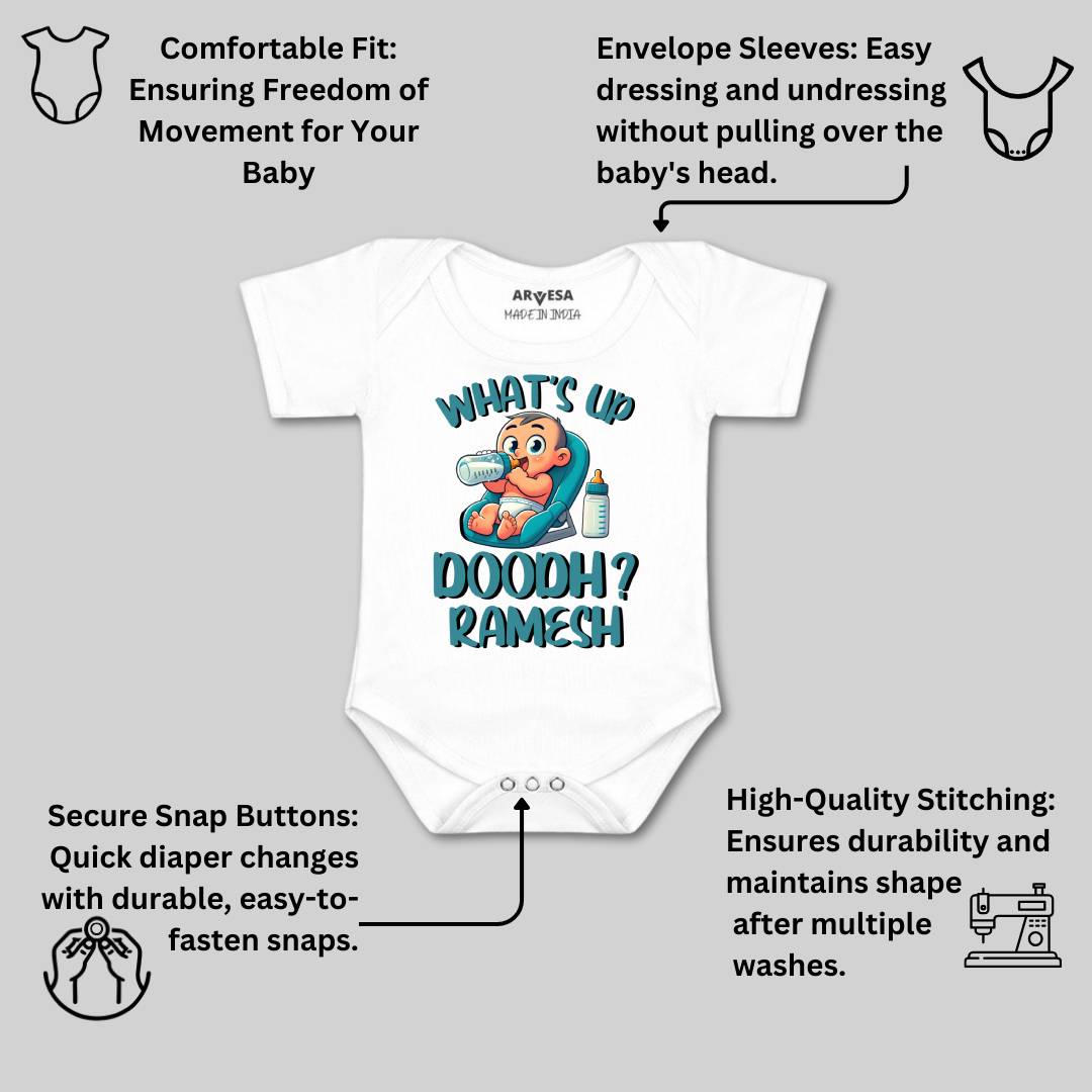 Arvesa What Up Doodh Baby Boy & Girl Dress