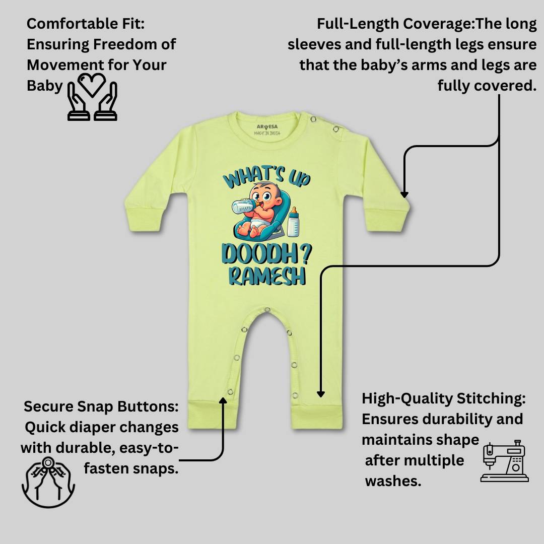 Arvesa What Up Doodh Baby Boy & Girl Dress