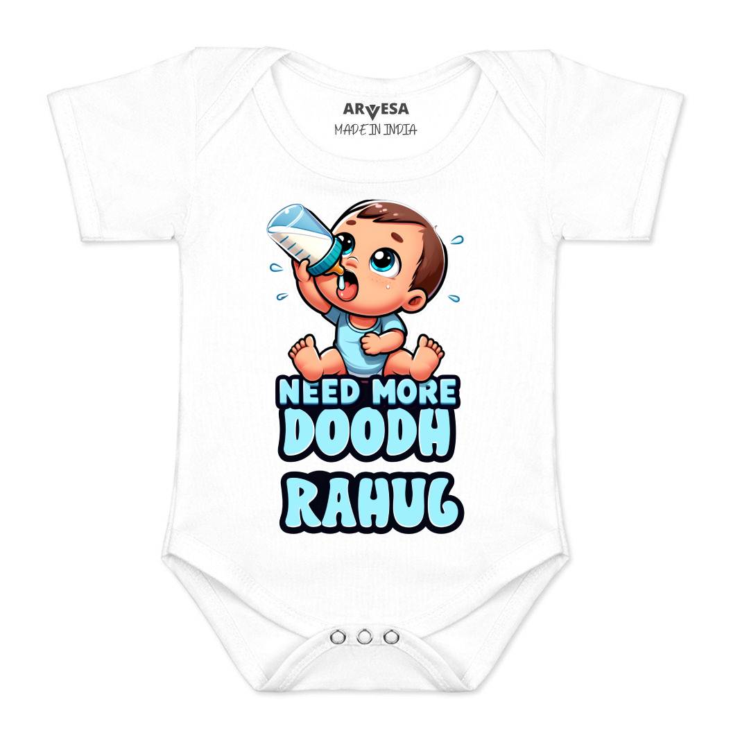 Arvesa Need More Doodh Baby Boy & Girl Dress